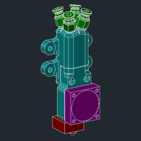 Small 4 in 1 V6 hotend 3D Printing 387300