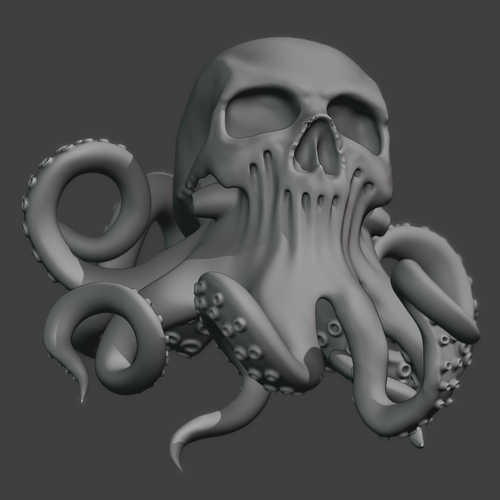 ​Skull-octopus 3D Print 387302