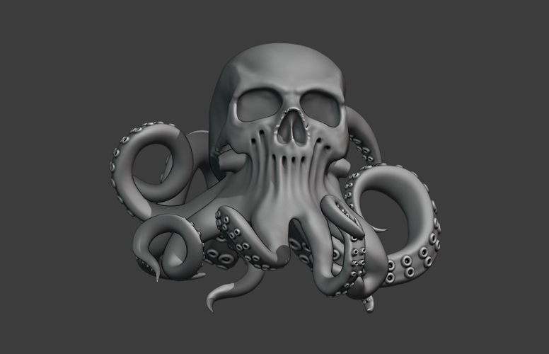 ​Skull-octopus 3D Print 387303