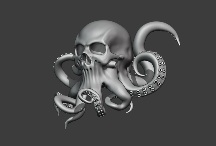 ​Skull-octopus 3D Print 387304