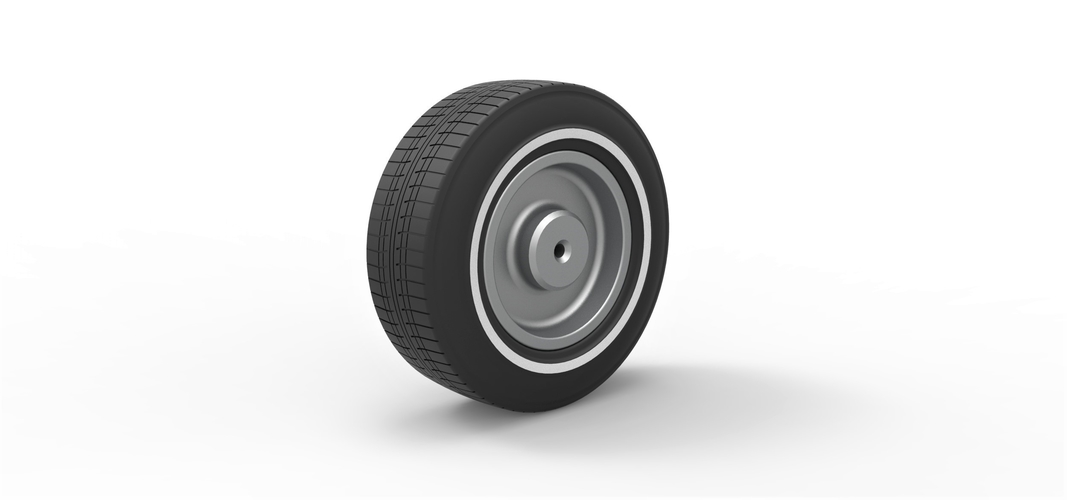 Diecast Car wheel 6 Scale 1 to 10 3D Print 387309