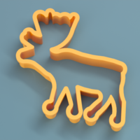 Small Deer cookie cutter 3D Printing 387411