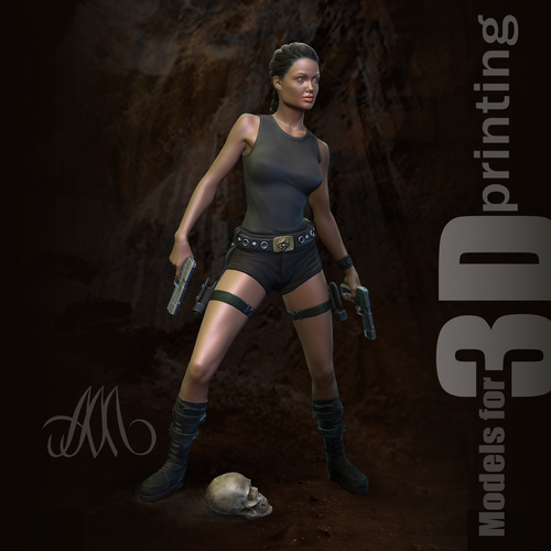 Lara Croft STL 3D print model