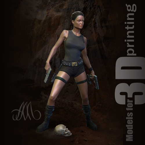 Lara Croft STL 3D print model 3D Print 387638