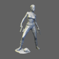 Lara Croft STL 3D print model - Thumbnail 4