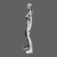 Lara Croft STL 3D print model - Thumbnail 5