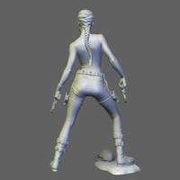 Lara Croft STL 3D print model - Thumbnail 6