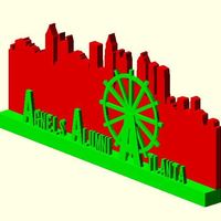 Small Atlanta Skyline 3D Printing 38765