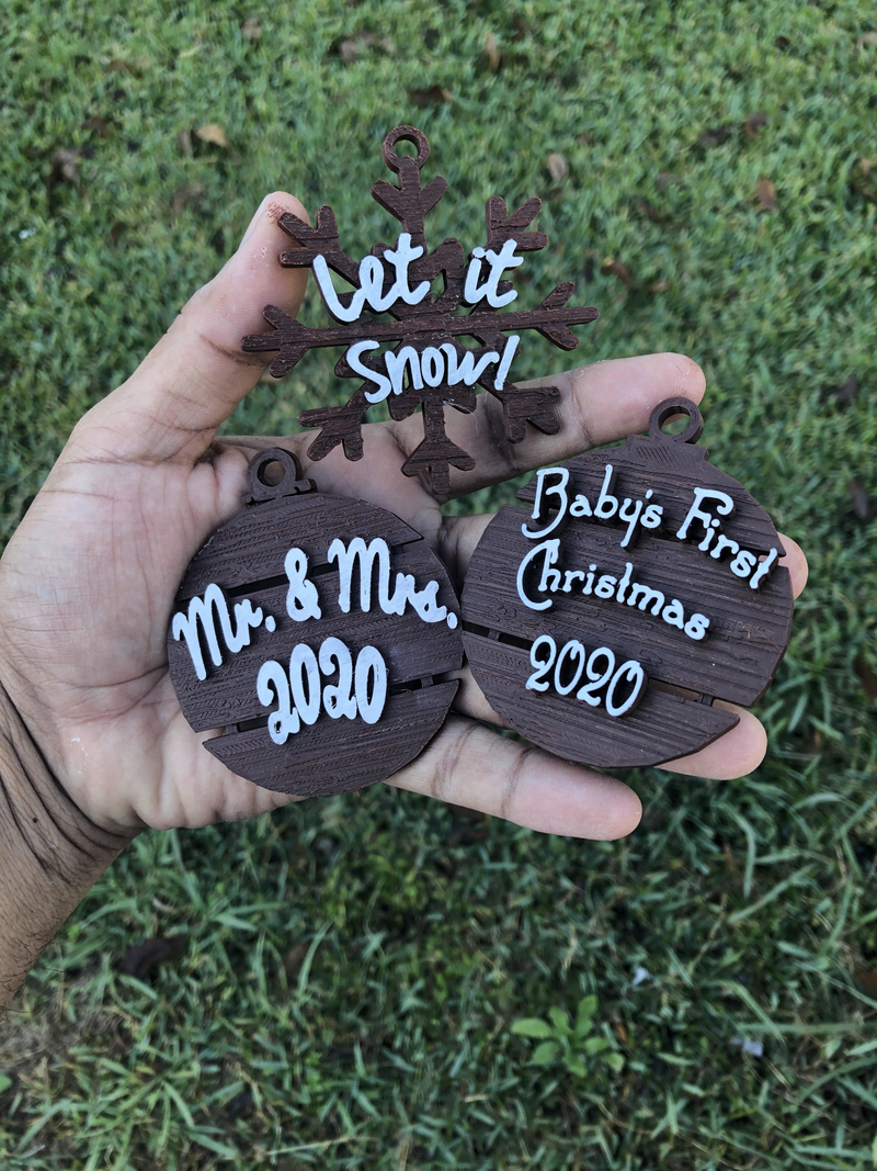 Christmas Ornaments with messages 