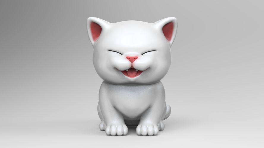 Cute Kitten V2 STL 3D print model