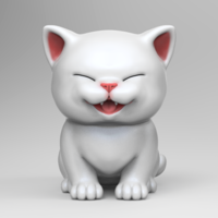 Small Cute Kitten V2 STL 3D print model 3D Printing 387738