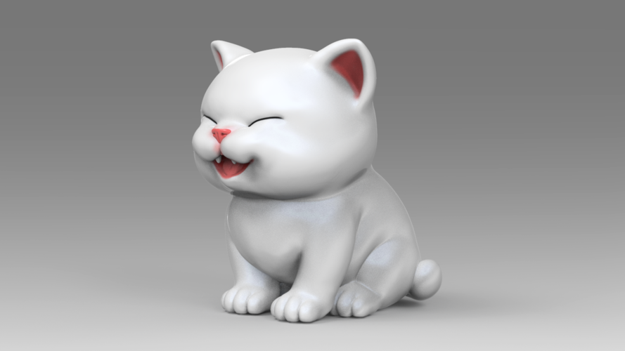 Cute Kitten V2 STL 3D print model 3D Print 387739