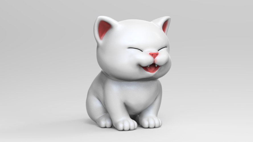 Cute Kitten V2 STL 3D print model 3D Print 387740