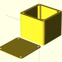 Small Customizer Box with Lid and screw holes 3D Printing 38775