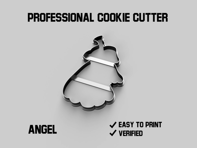 Angel cookie cutter 3D Print 387782