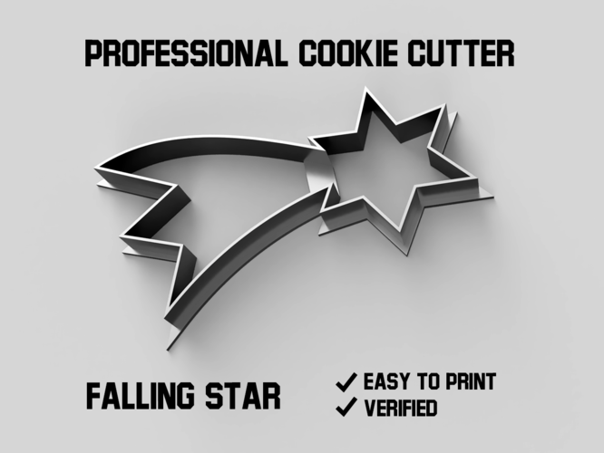 Falling star cookie cutter