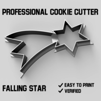 Small Falling star cookie cutter 3D Printing 387783