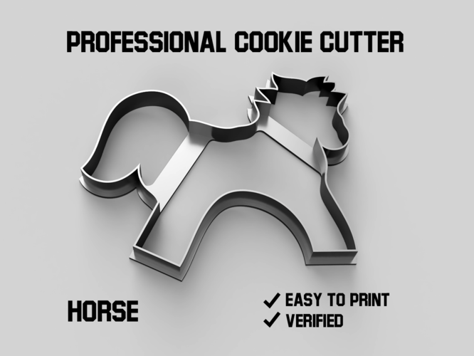 Horse cookie cutter 3D Print 387784