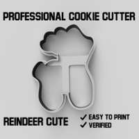 Small Reindeer cute cookie cutter 3D Printing 387785