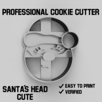Small Santa´s head cut cookie cutter 3D Printing 387787
