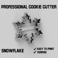 Small Snowflake cookie cutter 3D Printing 387789