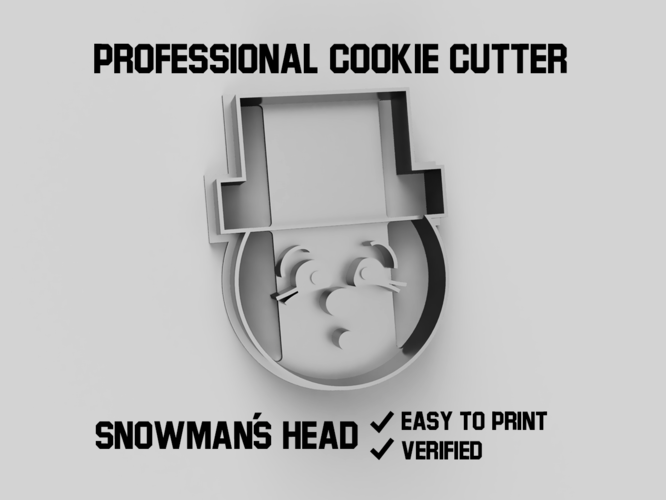Snowman´s head cookie cutter 3D Print 387790