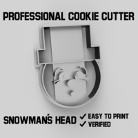 Small Snowman´s head cookie cutter 3D Printing 387790