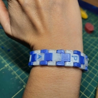 Small Pakkun's Modular Bracelet complete kit A-Z 0-9 3D Printing 387855