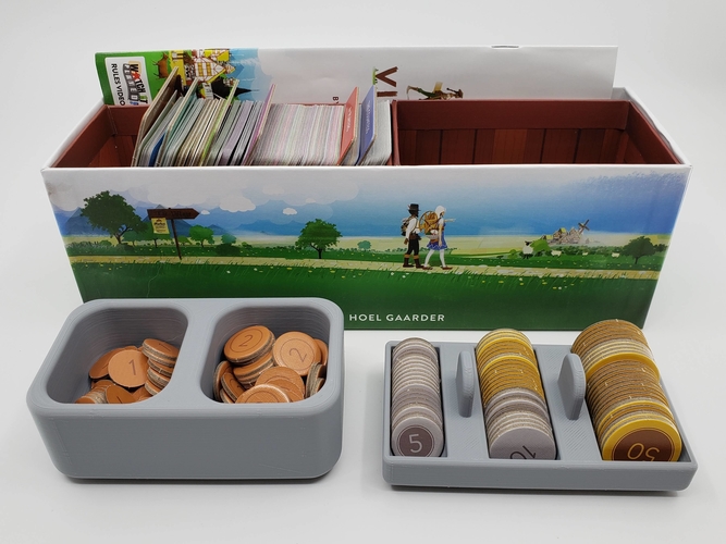 Villagers Board Game Insert Coin Trays 3D Print 387949