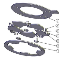 Rotating iris mechanism-5 blades-gear-circle - Thumbnail 1