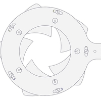 Rotating iris mechanism-5 blades-gear-circle - Thumbnail 2