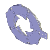 Rotating iris mechanism-5 blades-gear-circle - Thumbnail 5