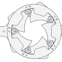 Small Rotating iris mechanism-5 blades-gear-circle 3D Printing 387977