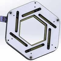 Sliding iris mechanism-hexagon with center hole - Thumbnail 5