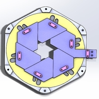 Sliding iris mechanism-hexagon with center hole - Thumbnail 6