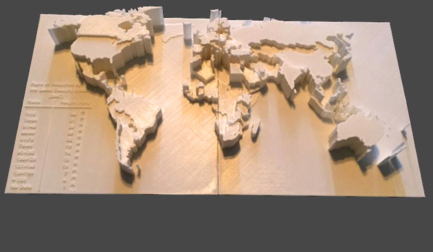 infographic of world map based on good countries index (2017) 3D Print 387990