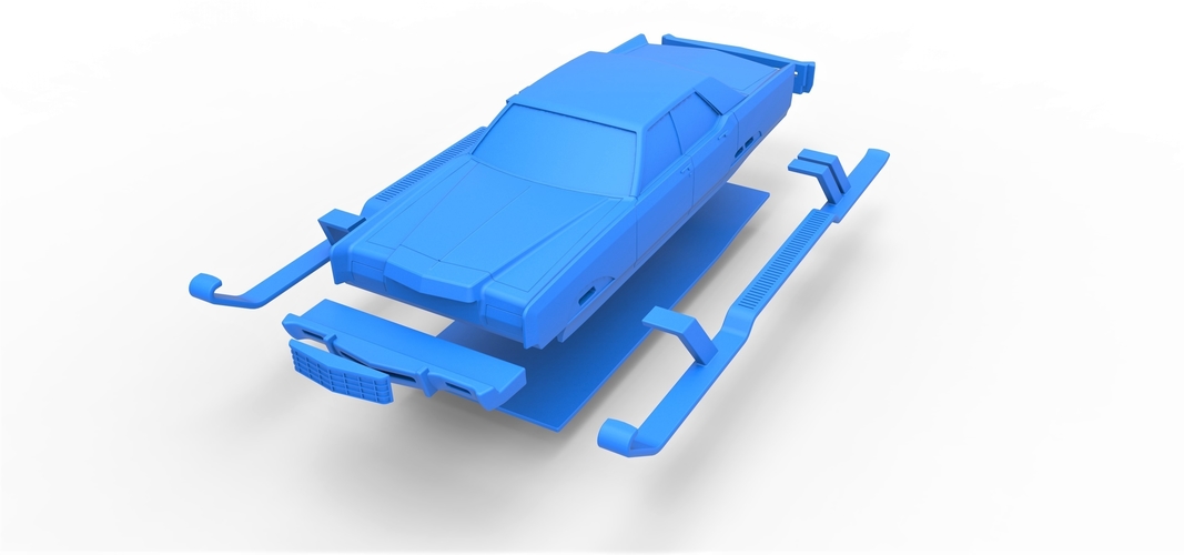 Diecast Car of Santa Scale 1 to 25 3D Print 388037