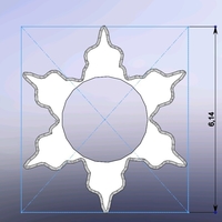 Cookie cutters - Snowflake - 3 PCS- 70, 60 mm (Free) - Thumbnail 5