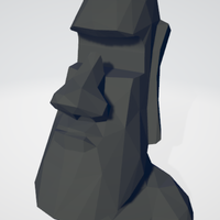 Small Moai Glasses Stand 3D Printing 388208
