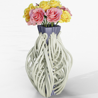 Small String Flower Vase 3D Printing 388444