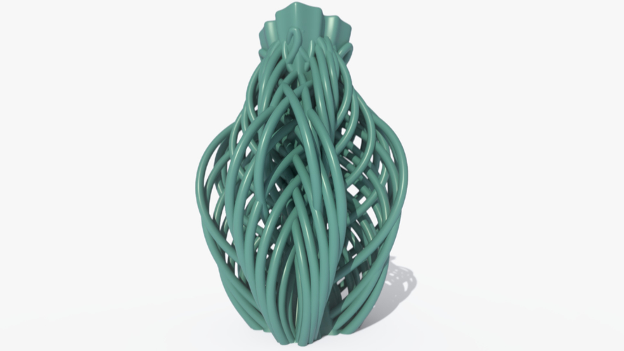String Flower Vase 3D Print 388445