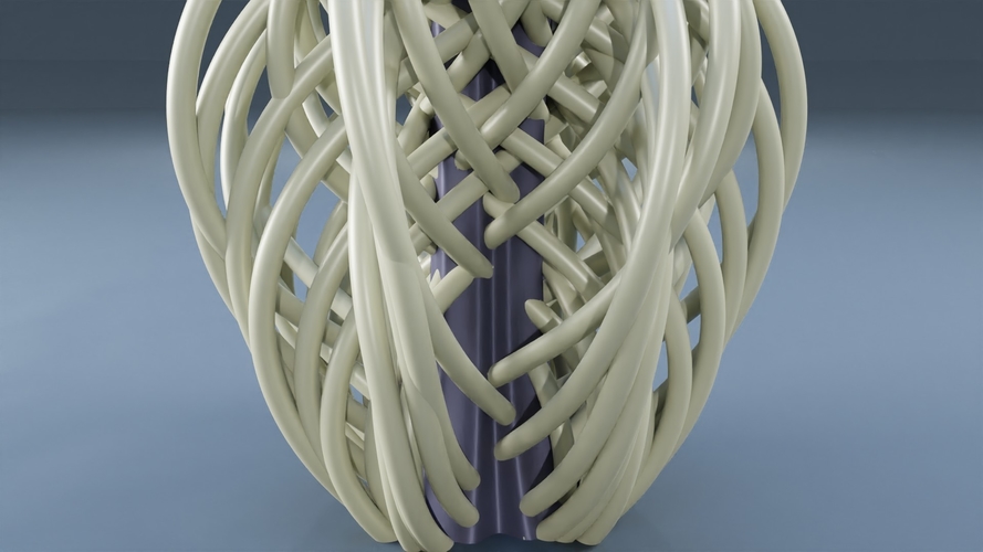 String Flower Vase 3D Print 388446