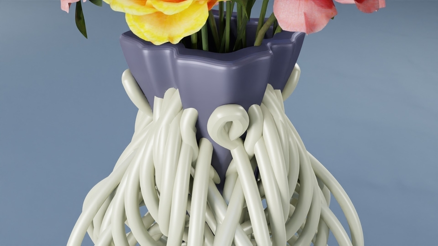 String Flower Vase 3D Print 388447
