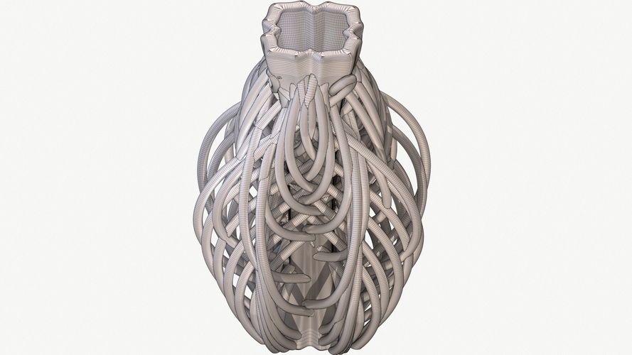 String Flower Vase 3D Print 388449