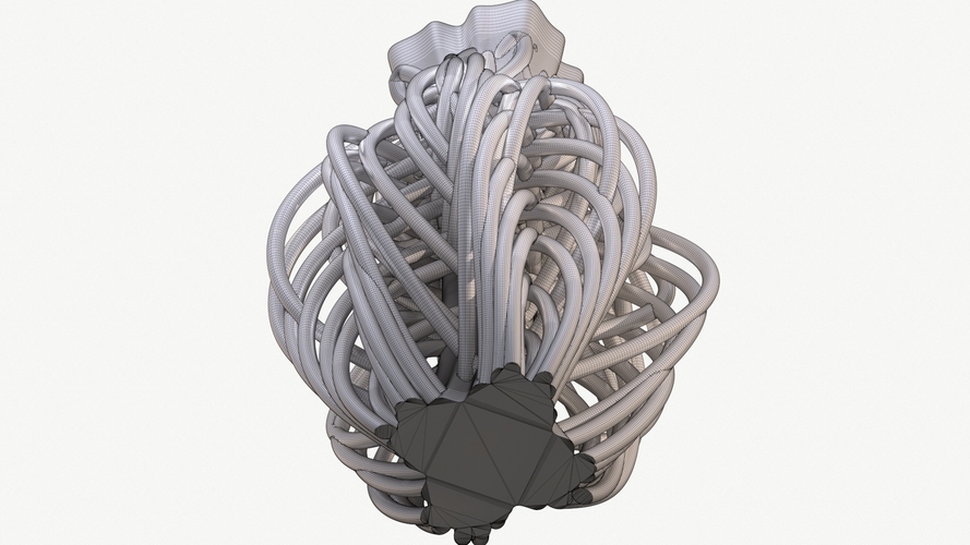 String Flower Vase 3D Print 388450