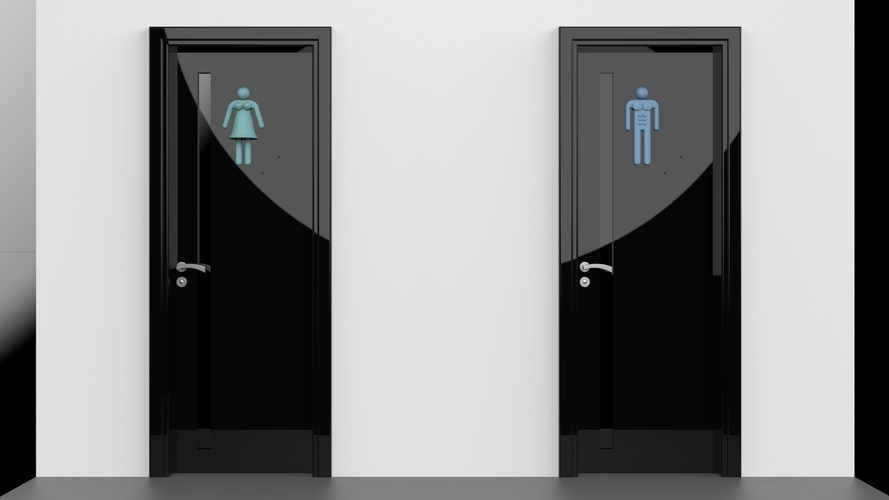 TOILET SIGN 3D 3D Print 388482