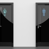 TOILET SIGN 3D - Thumbnail 1