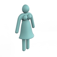 TOILET SIGN 3D - Thumbnail 2