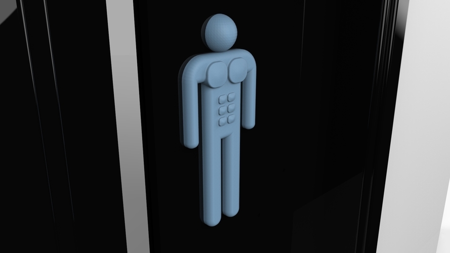 TOILET SIGN 3D 3D Print 388486