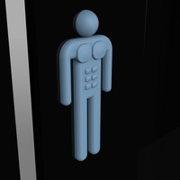 TOILET SIGN 3D - Thumbnail 5